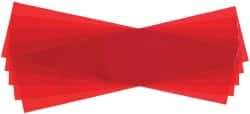 Made in USA - 5 Piece, 5" Wide x 20" Long Plastic Shim Stock Sheet - Red, ±10% Tolerance - Caliber Tooling