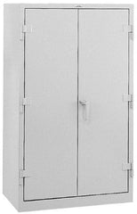 Durham - 3 Shelf Locking Storage Cabinet - Steel, 36" Wide x 24" Deep x 60" High, Gray - Caliber Tooling