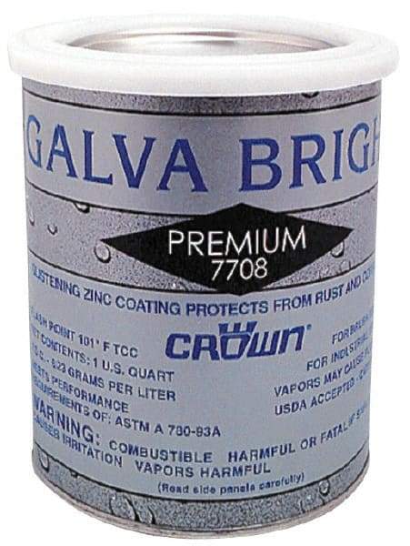 Crown - 32 oz Zinc Cold Galvanizing Compound - Comes in Bottle - Caliber Tooling