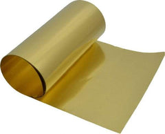 Made in USA - 100 Inch Long x 6 Inch Wide x 0.0015 Inch Thick, Roll Shim Stock - Brass - Caliber Tooling