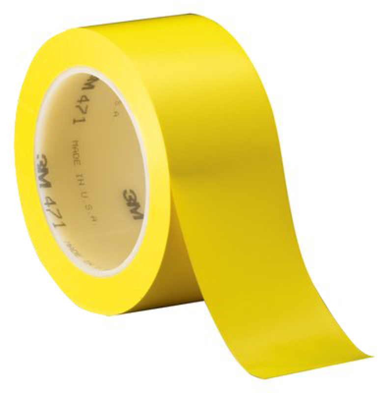 List 471 1 1/2" x 36 yds Vinyl Tape - Yellow - Caliber Tooling