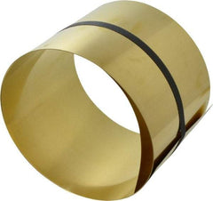 Made in USA - 100 Inch Long x 6 Inch Wide x 0.012 Inch Thick, Roll Shim Stock - Brass - Caliber Tooling