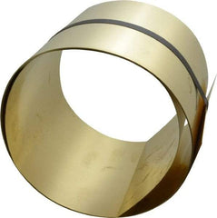 Made in USA - 100 Inch Long x 6 Inch Wide x 0.015 Inch Thick, Roll Shim Stock - Brass - Caliber Tooling