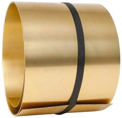 Made in USA - 100 Inch Long x 6 Inch Wide x 0.025 Inch Thick, Roll Shim Stock - Brass - Caliber Tooling