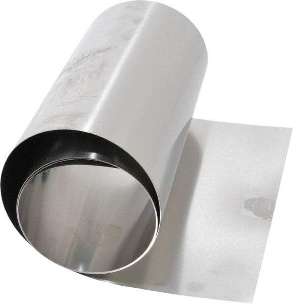 Made in USA - 50 Inch Long x 6 Inch Wide x 0.006 Inch Thick, Roll Shim Stock - Stainless Steel - Caliber Tooling