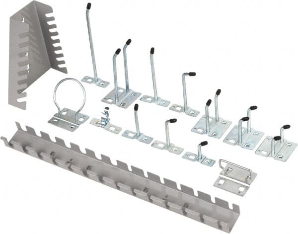 Kennedy - Tool Holder Sets For Square Hole Pegboard - Steel, 30 Piece Set - Caliber Tooling