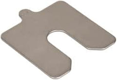 Made in USA - 5 Piece, 3 Inch Long x 3 Inch Wide x 0.075 Inch Thick, Slotted Shim Stock - Stainless Steel, 3/4 Inch Wide Slot - Caliber Tooling