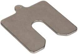 Made in USA - 5 Piece, 3 Inch Long x 3 Inch Wide x 0.125 Inch Thick, Slotted Shim Stock - Stainless Steel, 3/4 Inch Wide Slot - Caliber Tooling