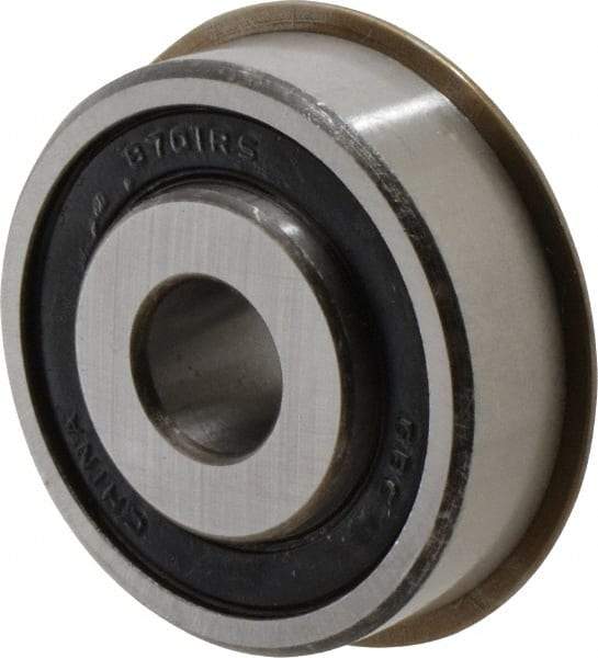 Value Collection - 1/2" Bore Diam, 1-3/4" OD, Double Seal Semi Ground Extra Light Radial Ball Bearing - 1 Row, Round Bore, 707 Lb Static Capacity, 1,366 Lb Dynamic Capacity - Caliber Tooling