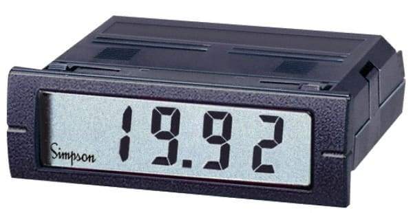 Simpson Electric - 3-1/2 Digits, Digital LCD, DC Milliamp, Panel Meter - 4-440 Hz, 250 VAC, 32 VDC, Red - Caliber Tooling