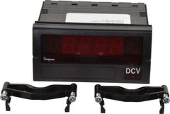 Simpson Electric - 3-1/2 Digits, Digital LED, DC Voltmeter, Panel Meter - 50/60 Hz, 10 Megohms, 120 VAC, 20 VDC, Red - Caliber Tooling