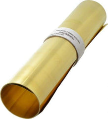 Made in USA - 10 Ft. Long x 12 Inch Wide x 0.003 Inch Thick, Roll Shim Stock - Brass - Caliber Tooling