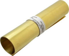 Made in USA - 10 Ft. Long x 12 Inch Wide x 0.006 Inch Thick, Roll Shim Stock - Brass - Caliber Tooling