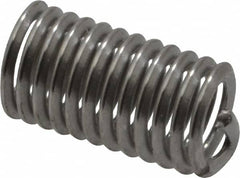 Heli-Coil - #2-56 UNC, 0.258" OAL, Free Running Helical Insert - 11-7/8 Free Coils, Tanged, 304 Stainless Steel, Bright Finish, 3D Insert Length - Caliber Tooling