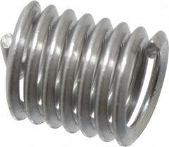 Heli-Coil - #3-48 UNC, 0.198" OAL, Free Running Helical Insert - 7-1/4 Free Coils, Tanged, 304 Stainless Steel, Bright Finish, 2D Insert Length - Exact Industrial Supply