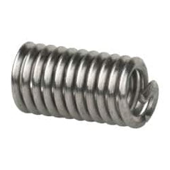 Heli-Coil - #4-40 UNC, 0.336" OAL, Free Running Helical Insert - 10-7/8 Free Coils, Tanged, 304 Stainless Steel, Bright Finish, 3D Insert Length - Caliber Tooling