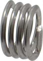 Heli-Coil - #8-32 UNC, 0.164" OAL, Free Running Helical Insert - 3-1/2 Free Coils, Tanged, 304 Stainless Steel, Bright Finish, 1D Insert Length - Exact Industrial Supply