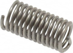 Heli-Coil - #8-32 UNC, 0.492" OAL, Free Running Helical Insert - 13-1/4 Free Coils, Tanged, 304 Stainless Steel, Bright Finish, 3D Insert Length - Caliber Tooling