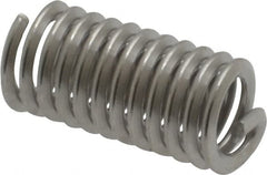 Heli-Coil - #10-24 UNC, 0.57" OAL, Free Running Helical Insert - 11-3/8 Free Coils, Tanged, 304 Stainless Steel, Bright Finish, 3D Insert Length - Caliber Tooling