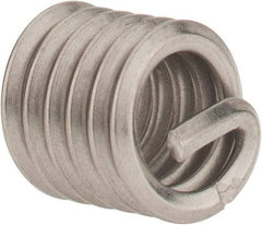 Heli-Coil - 1/4-20 UNC, 3/8" OAL, Free Running Helical Insert - 5-3/4 Free Coils, Tanged, 304 Stainless Steel, Bright Finish, 1-1/2D Insert Length - Caliber Tooling