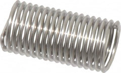 Heli-Coil - 1/4-28 UNF, 3/4" OAL, Free Running Helical Insert - 17-5/8 Free Coils, Tanged, 304 Stainless Steel, Bright Finish, 3D Insert Length - Caliber Tooling