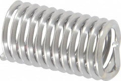 Heli-Coil - 5/16-18 UNC, 0.781" OAL, Free Running Helical Insert - 11-7/8 Free Coils, Tanged, 304 Stainless Steel, Bright Finish, 2-1/2D Insert Length - Exact Industrial Supply