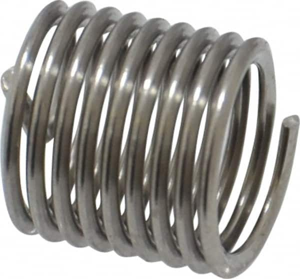 Heli-Coil - 5/16-24 UNF, 0.469" OAL, Free Running Helical Insert - 8-7/8 Free Coils, Tanged, 304 Stainless Steel, Bright Finish, 1-1/2D Insert Length - Caliber Tooling