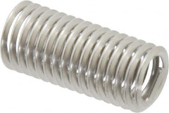 Heli-Coil - 3/8-16 UNC, 1-1/8" OAL, Free Running Helical Insert - 15-3/4 Free Coils, Tanged, 304 Stainless Steel, Bright Finish, 3D Insert Length - Caliber Tooling