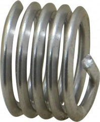 Heli-Coil - 7/16-14 UNC, 0.438" OAL, Free Running Helical Insert - 4-1/2 Free Coils, Tanged, 304 Stainless Steel, Bright Finish, 1D Insert Length - Caliber Tooling