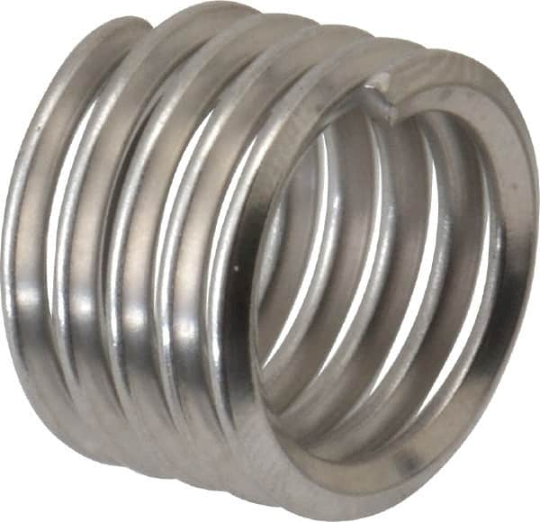 Heli-Coil - 1/2-13 UNC, 1/2" OAL, Free Running Helical Insert - 4-7/8 Free Coils, Tanged, 304 Stainless Steel, Bright Finish, 1D Insert Length - Caliber Tooling