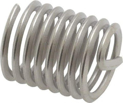 Heli-Coil - 1/2-13 UNC, 3/4" OAL, Free Running Helical Insert - 7-7/8 Free Coils, Tanged, 304 Stainless Steel, Bright Finish, 1-1/2D Insert Length - Exact Industrial Supply