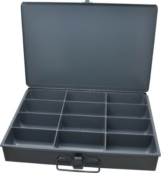 Durham - 12 Compartment Small Steel Storage Drawer - 13-3/8 Inches Wide x 9-1/4 Inches Deep - Caliber Tooling