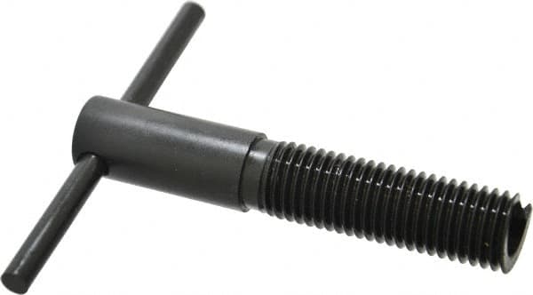 Heli-Coil - 7/8-9, Free-Running & Locking Insert Compatible, Mandrel Thread Insert Hand Installation Tool - Type III Threaded Mandrel, UNC Thread, 4-7/8" OAL, 4-1/2" Spinner Diam, 7/8-9 Insert Internal Thread - Exact Industrial Supply