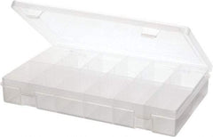 Durham - 10-13/16" Wide x 1-3/4" High x 6-3/4" Deep, Small Parts Compartment Box - Polypropylene Frame, 12 Compartments, 3" Wide x 1-9/16" High x 1-11/16" Deep Bin - Caliber Tooling