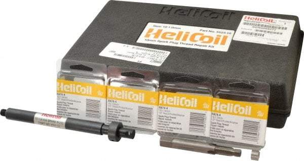 Heli-Coil - 24 Inserts, M10x1.00 Metric Fine, Thread Repair Kit - Includes Installation Tool and Tap - Exact Industrial Supply