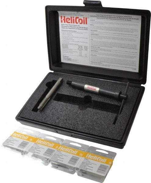 Heli-Coil - 24 Inserts, M12x1.25 Metric Fine, Thread Repair Kit - Includes Drill, Installation Tool and Tap - Exact Industrial Supply