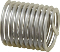 Heli-Coil - 1-8 UNC, 1-1/2" OAL, Free Running Helical Insert - 10-1/8 Free Coils, Tanged, Stainless Steel, Bright Finish, 1-1/2D Insert Length - Caliber Tooling