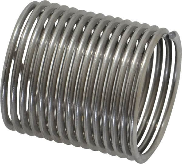 Heli-Coil - 3/4-16 UNF, 1-1/8" OAL, Free Running Helical Insert - 15-1/8 Free Coils, Tanged, Stainless Steel, Bright Finish, 1-1/2D Insert Length - Exact Industrial Supply