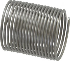 Heli-Coil - 1-14 UNS, 1-1/2" OAL, Free Running Helical Insert - 17-7/8 Free Coils, Tanged, Stainless Steel, Bright Finish, 1-1/2D Insert Length - Exact Industrial Supply