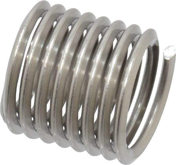 Heli-Coil - M12x1.75 Metric Coarse, 18mm OAL, Free Running Helical Insert - 8-1/4 Free Coils, Tanged, Stainless Steel, Bright Finish, 1-1/2D Insert Length - Caliber Tooling