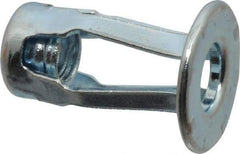 RivetKing - 1/4-20 UNC Thread, Clear Zinc Plated, Steel, Screwdriver Installed Rivet Nut - 1/4 to 0.35" Grip, 5/8" Flange Diam, 29/32" Long - Caliber Tooling