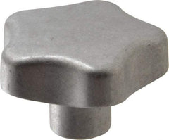 J.W. Winco - 40mm Head Diam, 5 Point Lobed Knob - M8x1.25 Hole, Aluminum - Caliber Tooling