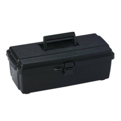 High-Density Polyethylene Tool Box: 1 Drawer 13″ Wide x 5-3/8″ Deep x 4-1/4″ High, High-Density Polyethylene, Black