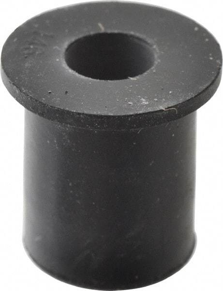 RivetKing - 1/4-20, 0.63" Diam x 0.051" Thick Flange, Rubber Insulated Rivet Nut - UNC Thread, Rubber, 1/2" Body Diam, 0.63" OAL - Caliber Tooling