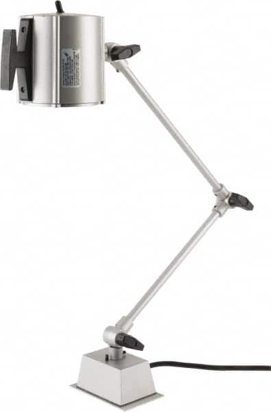 Electrix - 32 Inch, Swing Arm, Direct Mounted, Halogen, Gray, Desk Task Light - 55 Watt, 12 Volt, Nonmagnifying - Caliber Tooling