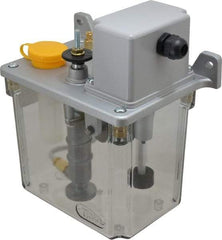 Trico - 2 L Reservoir Capacity, 3 - 6 cm Output per Cycle, 36-72 cm Output per Hour, Electric Central Lubrication System - 5 Min Interval Between Cycles, 130mm Wide x 225mm High, 110 Volts, Oil, 5/16-24 Outlet Thread - Caliber Tooling