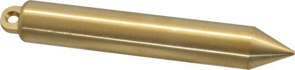 Lufkin - 6-3/4 Inch Long, 1 Inch Diameter Brass Plumb Bob - 20 Ounce - Caliber Tooling