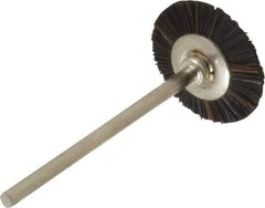 Osborn - 3/4" OD, 3/32" Shank Diam, Crimped Natural Fiber Wheel Brush - 0.003" Filament Diam, 25,000 RPM - Caliber Tooling