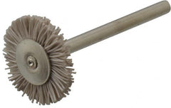 Osborn - 3/4" OD, 1/8" Shank Diam, Nylon Wheel Brush - 3/32" Face Width, 6,000 RPM - Caliber Tooling