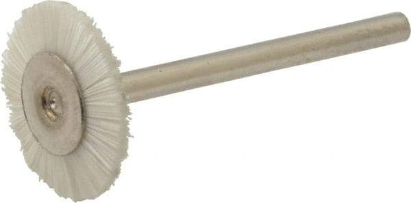 Osborn - 3/4" OD, 1/8" Shank Diam, Nylon Wheel Brush - 3/32" Face Width, 6,000 RPM - Caliber Tooling